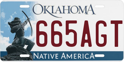 OK license plate 665AGT