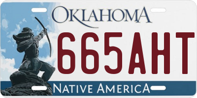 OK license plate 665AHT