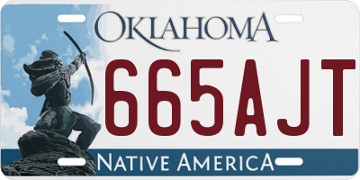 OK license plate 665AJT