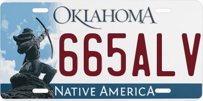 OK license plate 665ALV
