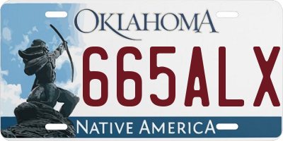 OK license plate 665ALX