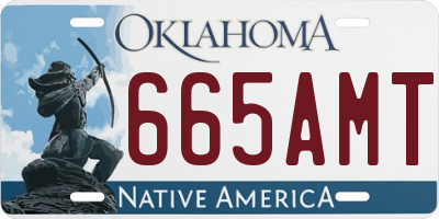 OK license plate 665AMT