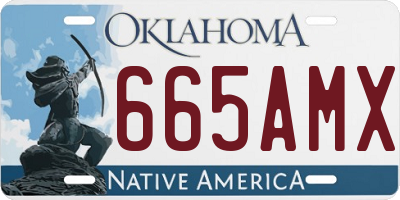 OK license plate 665AMX