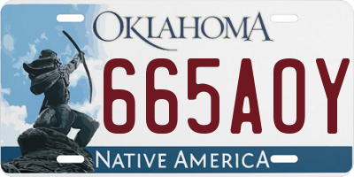 OK license plate 665AOY