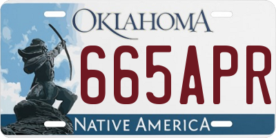 OK license plate 665APR