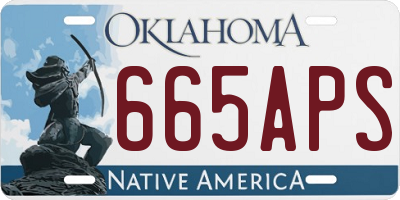 OK license plate 665APS