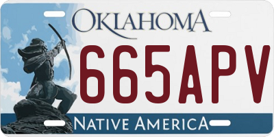 OK license plate 665APV
