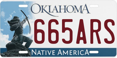 OK license plate 665ARS