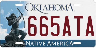 OK license plate 665ATA