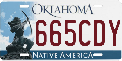 OK license plate 665CDY