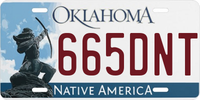 OK license plate 665DNT