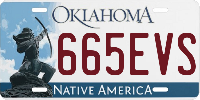 OK license plate 665EVS