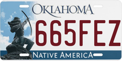 OK license plate 665FEZ