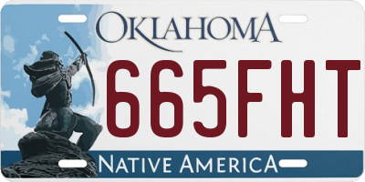 OK license plate 665FHT