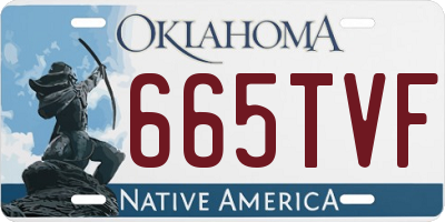 OK license plate 665TVF