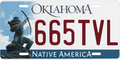 OK license plate 665TVL