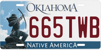 OK license plate 665TWB