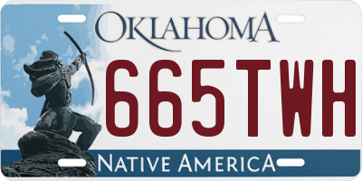 OK license plate 665TWH