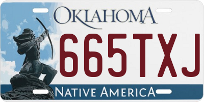 OK license plate 665TXJ