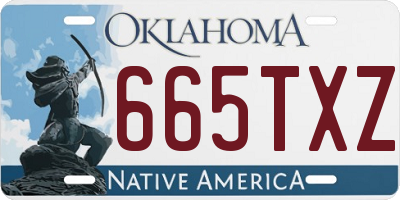 OK license plate 665TXZ