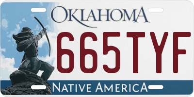 OK license plate 665TYF