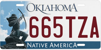 OK license plate 665TZA