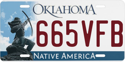OK license plate 665VFB