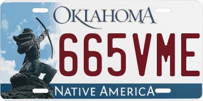 OK license plate 665VME