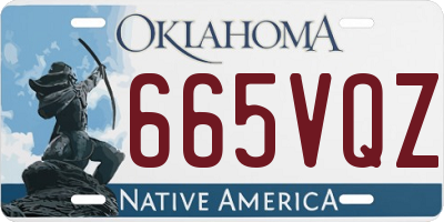 OK license plate 665VQZ