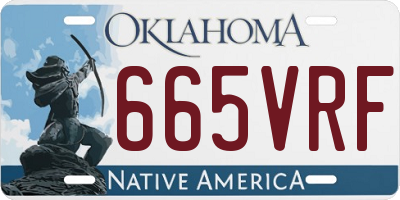 OK license plate 665VRF