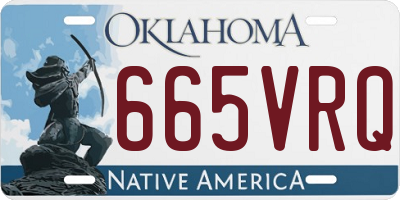 OK license plate 665VRQ