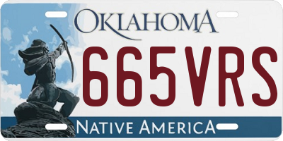 OK license plate 665VRS