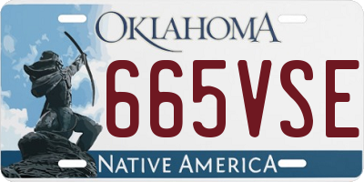OK license plate 665VSE