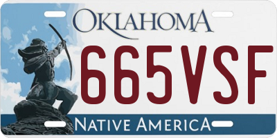 OK license plate 665VSF