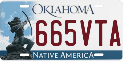 OK license plate 665VTA