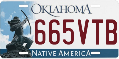 OK license plate 665VTB