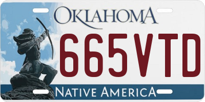 OK license plate 665VTD