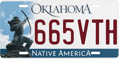 OK license plate 665VTH