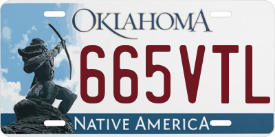 OK license plate 665VTL