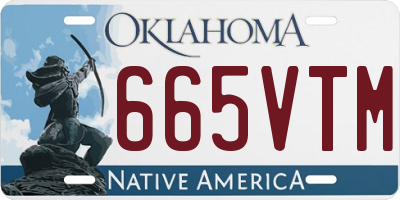 OK license plate 665VTM