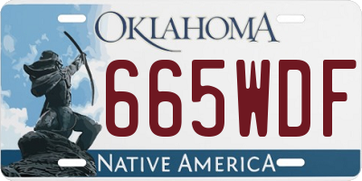 OK license plate 665WDF