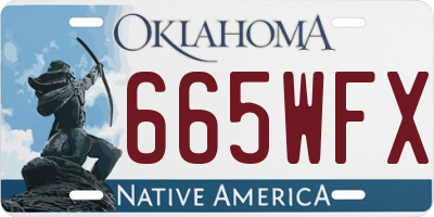 OK license plate 665WFX