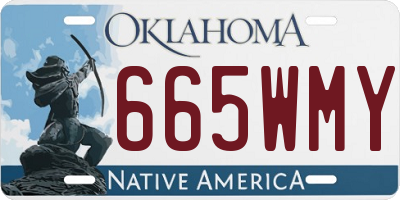 OK license plate 665WMY