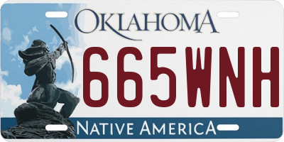 OK license plate 665WNH