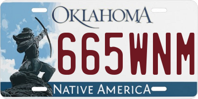 OK license plate 665WNM