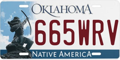 OK license plate 665WRV