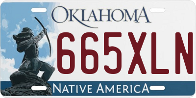 OK license plate 665XLN
