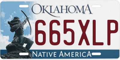 OK license plate 665XLP
