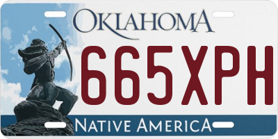 OK license plate 665XPH