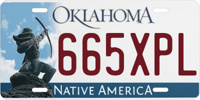 OK license plate 665XPL